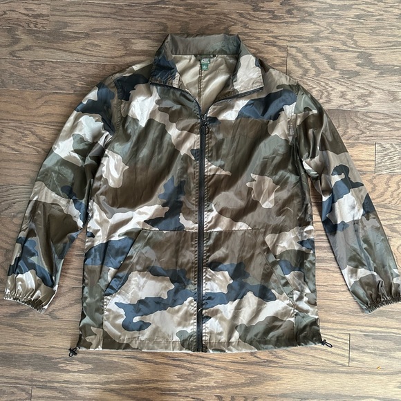 Wild Fable WINDBREAKER JACKET WOMEN CAMO 💚 🟤🖤 SIZE XS - Picture 1 of 12